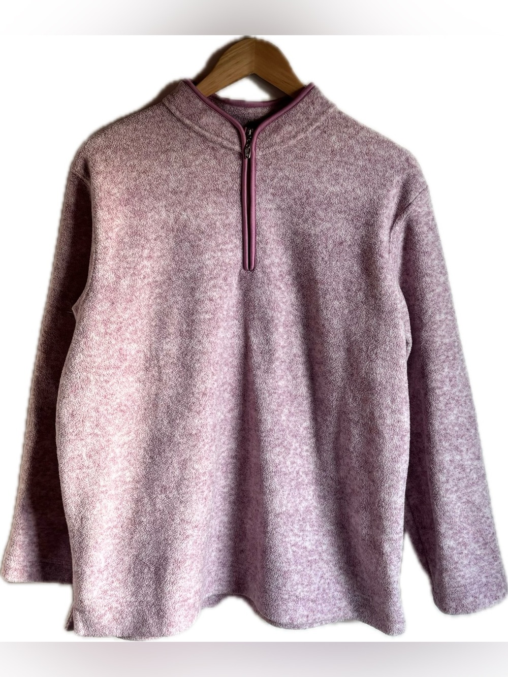 Catalina Half-Zip Pink Pullover Fleece Sweater